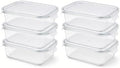 Glass Food Storage Containers with Lids — 12 Piece — 6 Containers + 6 Lids, 21.98 oz Each Glass, BPA-Free Leakproof Stackable Lids, Microwave, Oven & Dishwasher Safe — Ideal for Meal - Clear Lid by DuraLiving