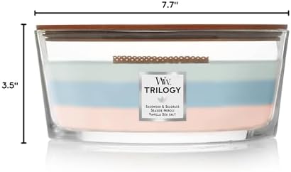 WoodWick Oceanic Trilogy Tri-Scented Candle, Crackling Wick, 16oz - Image 5