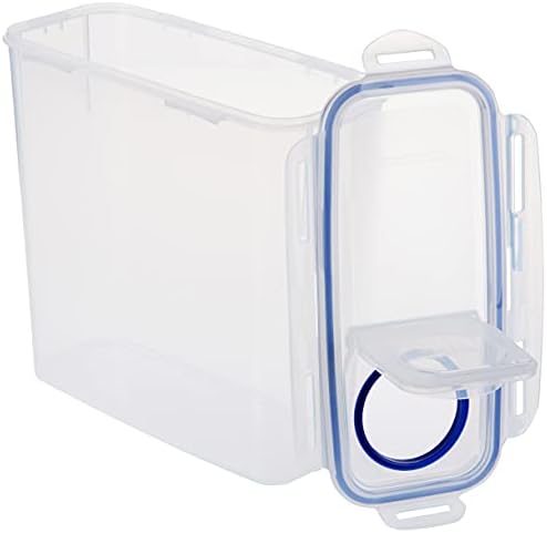 Lock & Lock Easy Essentials Food Storage Bin Set for Pasta, Flour, Sugar/Airtight Container Lids/BPA-Free/Dishwasher Safe, 8 Piece - Clear - Image 4
