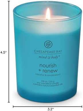 Chesapeake Bay Candle Mind & Body Medium Jar Candle Nourish + Renew (Coconut & Sandalwood) - Image 5