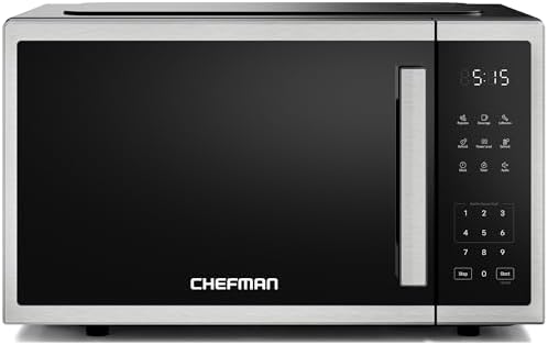 Chefman Countertop Microwave, 0.9 Cu Ft, 900W, Stainless Steel by Chefman