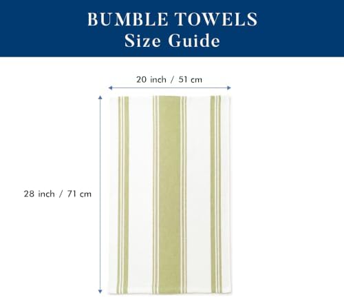Premium Kitchen Towels 6 Pack 100% Cotton 20"x28" Dish Towels - Sage Wide - Image 2