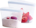 Stasher Premium Reusable Silicone Food Storage Bags, 2-Pack, Clear by Stasher
