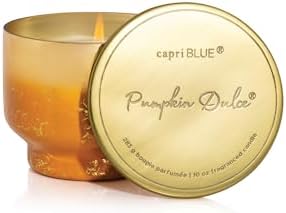 Capri Blue Glimmer Jar Candles - Luxury Holiday Scented Candles for Home - Long Lasting Soy Wax Blend - Scented Holiday & Home Decor - Pumpkin Dulce Inverted Jar (10 oz) by Unknown