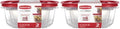 Rubbermaid 7.81- and 14.66-Cup EasyStore Square Containers, Food Storage Containers with Lids, 4-Piece (Pack of 2) by Rubbermaid