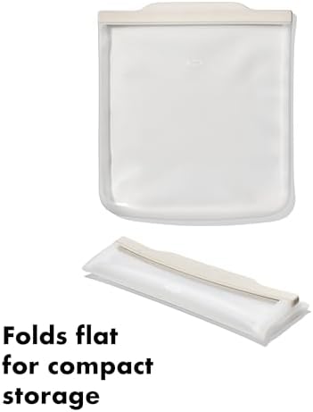 OXO Good Grips Silicone Reusable Bag - Gallon Bag (128 oz), Oat - Image 7