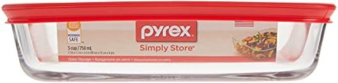 Pyrex 3-Cup Single Rectangular Glass Food Storage Container with Lid, Non-Toxic, BPA-Free Lid, Tempered Non-Pourous Glass, Microwave, Dishwasher, Freezer and Oven Safe, Red - Image 7