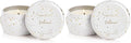 Capri Blue Glimmer Mini Tin - Volcano Scented Candle with Mini Tin Candle Holder - Soy Wax Blend - White and Gold (3 oz) (Pack of 2) by Unknown