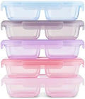 Ello Snap & Nest 2 Cup Divided Plastic Snack Containers, 10 Pc,Berry Fields by Ello
