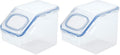 LocknLock Easy Essentials Food Lids (Flip-top) / Pantry Storage Containers, BPA Free, Top-10 Cup-for Snacks, Clear (Pack of 2) by LocknLock