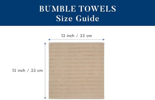 Bumble Premium Dish Cloths 13"x13" (6 Pack) | 100% Natural Ring Spun Cotton | 400 GSM | Highly Absorbent & Soft |Yarn Dyed & Solid Dyed Terry Dish Cloth Set - Tan - Image 2