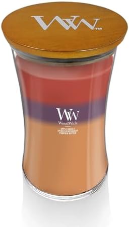 WoodWick Autumn Harvest Trilogy Tri-Scented Candle, Crackling Wick, 21.5oz by WoodWick