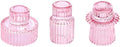 Vixdonos Pink Candlestick Holders Set of 3 Glass Candle Holders for Taper Candles,Pillar Candles and Tealight Candles by Vixdonos