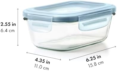 OXO Good Grips Smart Seal 1.6 -Cup Glass Food Storage Container - Arctic Blue - Image 6