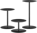 Smtyle Halloween Black Pillar Candle Holders Reversible Set of 3 by smtyle