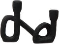 Bloomingville Decorative Resin Double Taper Candle Holder, Black by Bloomingville