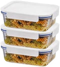 LocknLock LNG445S3W The Clear Borosilicate Glass Food Storage Containers with Lids, 6-Piece Set for Kitchen, Lunch, Meal Prep, Leftovers, Leakproof, Freezer, Microwave, and Dishwasher Safe, White by LocknLock