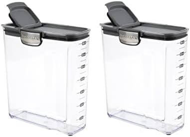 Progressive International ProKeeper+ Clear Plastic Airtight Food Baker's Kitchen Storage Organization Container Canister Set with Magnetic Accessories, 2- Piece Set (Cereal 4.2-Quart) by ProgressiveInternational