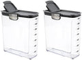 Progressive International ProKeeper+ Clear Plastic Airtight Food Baker's Kitchen Storage Organization Container Canister Set with Magnetic Accessories, 2- Piece Set (Cereal 4.2-Quart) by ProgressiveInternational