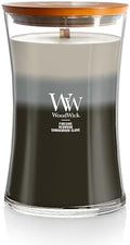 WoodWick Warm Woods Trilogy Tri-Scented Candle, Crackling Wick, 21.5oz by WoodWick