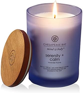 Chesapeake Bay Medium Jar Candles Duo - Peace + Tranquility (Cashmere Jasmine) and Serenity + Calm (Lavender Thyme) Home Decor - Image 3