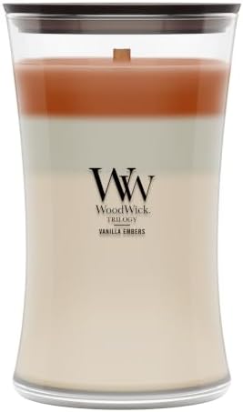 WoodWick Vanilla Embers Trilogy Tri-Scented Candle, Crackling Wick, 21.5oz by WoodWick