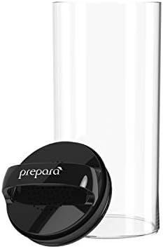 Prepara Evak Fresh Saver, Medium-Tall Airless Canister with Black handle, 2.3 Quart, Clear (Pack of 2) - Image 4