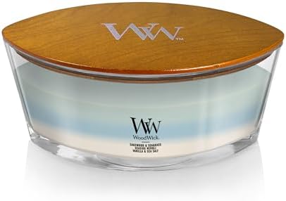 WoodWick Oceanic Trilogy Tri-Scented Candle, Crackling Wick, 16oz - Image 2
