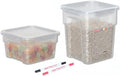 2 Pack Airtight Commercial Food Storage Container Set, 2 QT & 4 QT BPA-Free Translucent Polypropylene, Stackable, Gold Scale Markings for Spices & Coffee Beans, Tall Model by GATBO