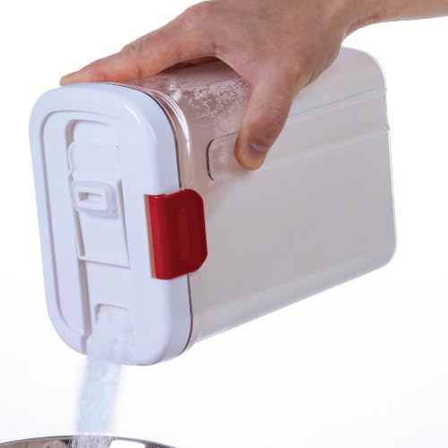 Progressive PrepSolutions Sugar Keeper – Airtight Storage Container for Keeping Sugar Fresh, BPA-Free, 4 lb Capacity, Easy Pour Design, White/red - Image 2