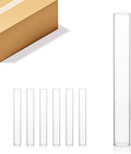 WGVI Hurricane Candle Holder Sleeve, Wide 2", Height 16", Clear Glass Cylinder Candleholder, Chimney Tube, Open Ended Candle Shade, 6 Pieces Bulk by WGVInternational-OpusGlassware