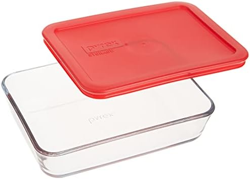 Pyrex 3-Cup Single Rectangular Glass Food Storage Container with Lid, Non-Toxic, BPA-Free Lid, Tempered Non-Pourous Glass, Microwave, Dishwasher, Freezer and Oven Safe, Red - Image 5