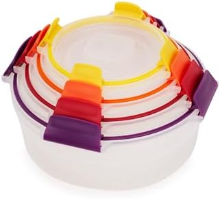 Joseph Joseph Nest Lock 8-piece Plastic BPA Free Round Food Storage Container Set with Lockable Airtight Leakproof Lids - Multicolor by Unknown