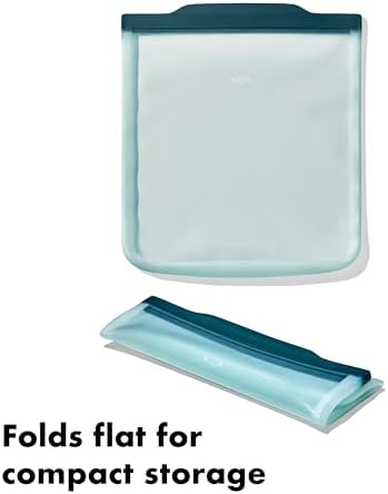 OXO Good Grips Silicone Reusable Bag - Gallon Bag (128 oz), Lagoon - Image 7
