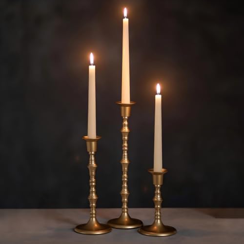 NUPTIO Gold Candlestick Holders for Centerpiece: Unique Taper Candleholders by Nuptio