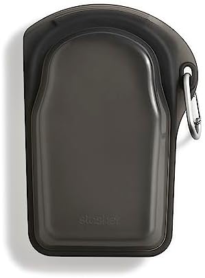 Stasher Premium Reusable Silicone Food Storage Bag, Go Bag, Black, 18 oz by Stasher