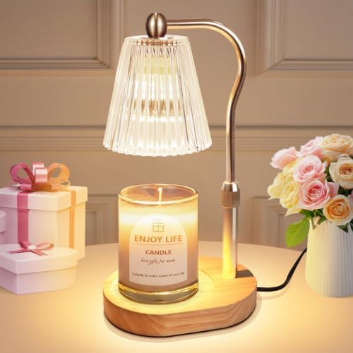 seenlast Candle Warmer Lamp, Candle Lamp Warmer with Timer Dimmer Adjustable Height, Electric Wax Warmer Vintage Home Decor,Candle Melter Light for Scented Jar Candles, Gifts for Mom (Golden) by seenlast