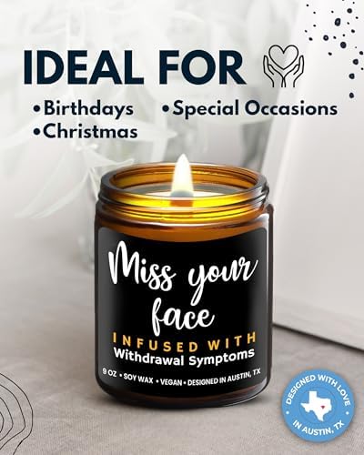 Funny Friendship Candle, I Miss Your Face Funny Gifts for Friends - Image 3