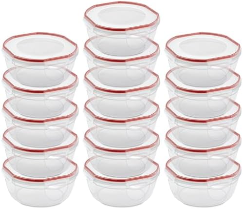 Sterilite Ultra-Seal Bowl, Large Airtight Food Storage, 4.7 Qt, 16-Pack by Sterilite