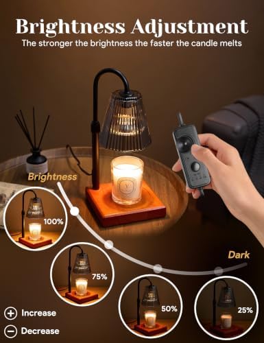 Candle Warmer Lamp Smoked Gray,Home Decor,Brithday Gifts for Women - Image 2