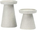 Main + Mesa Stoneware Pillar & Taper Candle Holders, Set of 2 by MainMesa