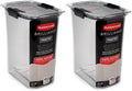 Rubbermaid Brilliance Food Storage Container, 16-Cup, Airtight | Clear/Grey | For Pantry Organization | Pack of 2 by Rubbermaid
