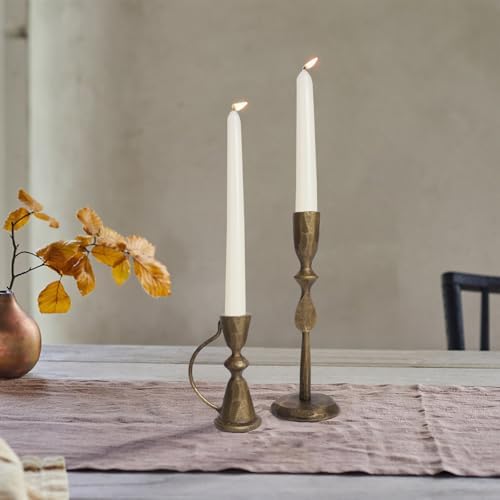Antique Brass Cast Iron Candle Holders Set of 2 - Image 5