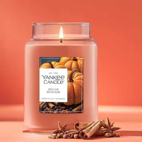 Yankee Candle Spiced Pumpkin, Fall Scented Candle, 22oz Large Jar with up to 150 Hour Burn Time, Giftable (Pack of 4) - Image 4