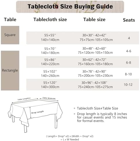 Joyfol Day Linen Spring Flowers Tablecloth with Tassels, Rustic Farmhouse Embroidery Waterproof Table Cloths for Rectangle Tables, Heavy Weight Spill-Proof Table Covers, Pink Florals, 55''x 102'' - Image 6