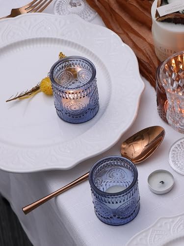 24 Pcs Navy Blue Votive Candle Holders for Christmas Table Centerpieces, - Image 3