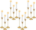12pcs Gold Candle Holders, Candlestick Holders Taper Candle Holders for Pillar Candles Sticks Holder Decor Halloween Christmas Decorations Candle Candelabros para Centros de Mesa by Unknown