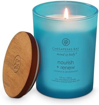 Chesapeake Bay Candle Mind & Body Medium Jar Candle Nourish + Renew (Coconut & Sandalwood) (Pack of 4) - Image 3
