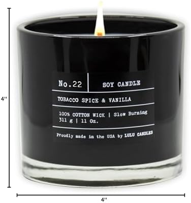 Lulu Candles | Tobacco, Spice & Vanilla | Luxury Scented Soy Jar Candle | Hand Poured in The USA | Highly Scented & Long Lasting |11 Oz. - Image 4