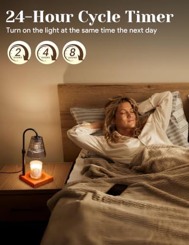 Candle Warmer Lamp Smoked Gray,Home Decor,Brithday Gifts for Women - Image 4